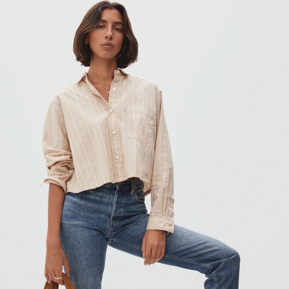 XS Everlane The Way-Short Oxford button down